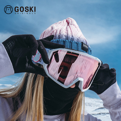 GOSKI滑雪显脸小毛线帽明星同款