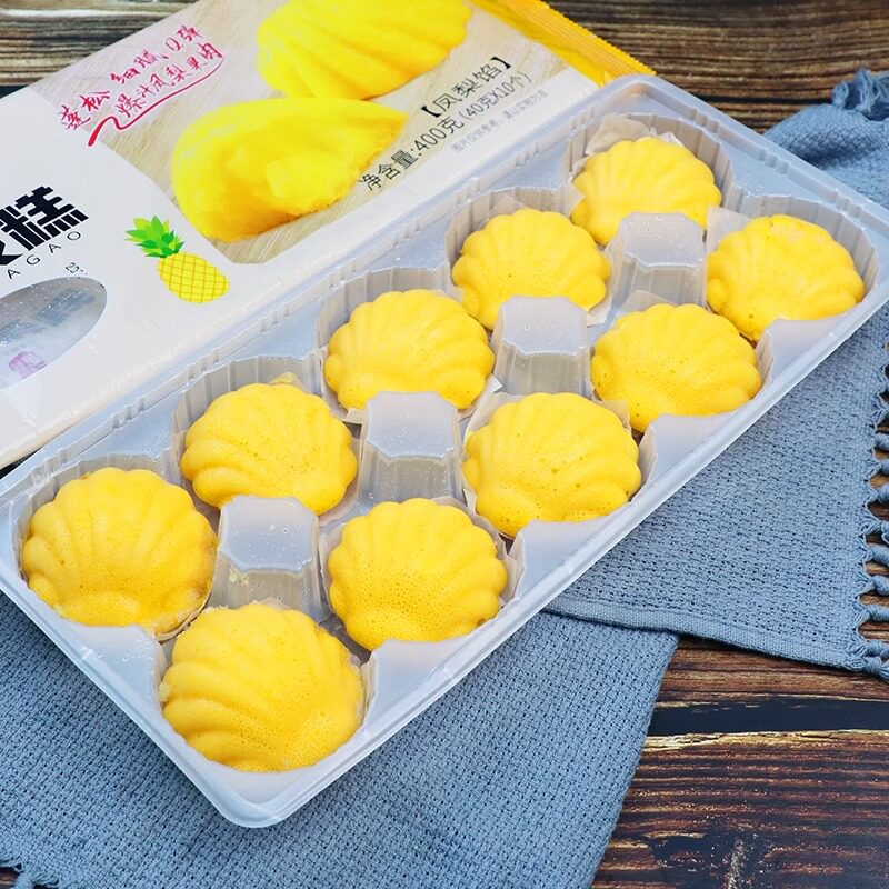 三泰房凤梨发糕广式儿童早餐半成品菠萝水果卡通包传统糯米蒸糕点