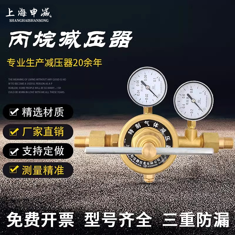 上海山松YQW-11A丙烷减压阀调压阀丙烷表管路气体管道丙烷减压器