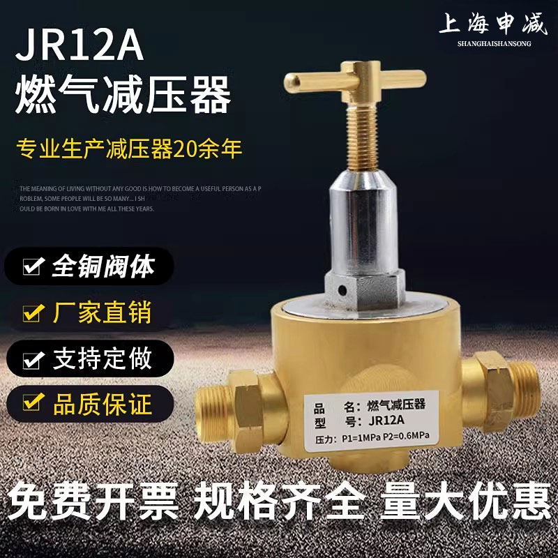 山松上海JR12A(GAS)点火燃气减压器调压阀大流量气体管道减压器
