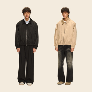 CLIMAX VISION缎面光泽质感老钱风短宽廓形翻领夹克外套男款