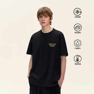 体恤 T恤男休闲半袖 CLIMAX VISION245克凉感亲肤字母印花基础短袖