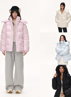 CLIMAX VISION优质鲜绒/可拆卸高领连帽多色保暖羽绒服外套女款