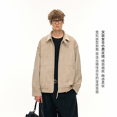 CLIMAX VISION复古老钱ROW风哈灵顿仿麂皮绒经典 翻领夹克外套