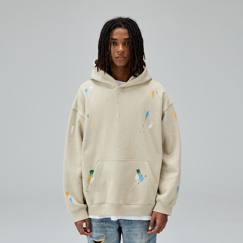 CLIMAXVISION泼墨连帽卫衣