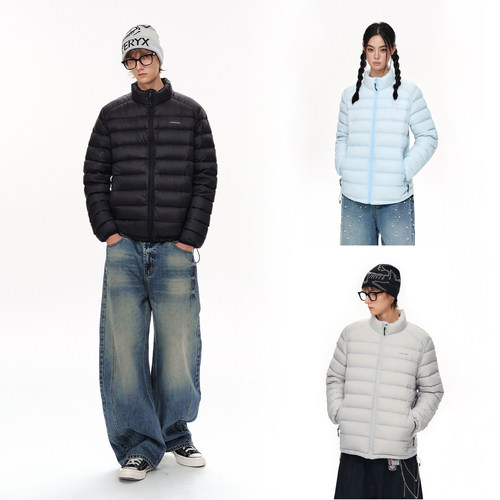 CLIMAX VISION优质鲜绒/户外轻量云感三防排骨90绒立领保暖羽绒服