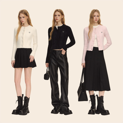 CLIMAXVISION仿貂毛开衫毛衣