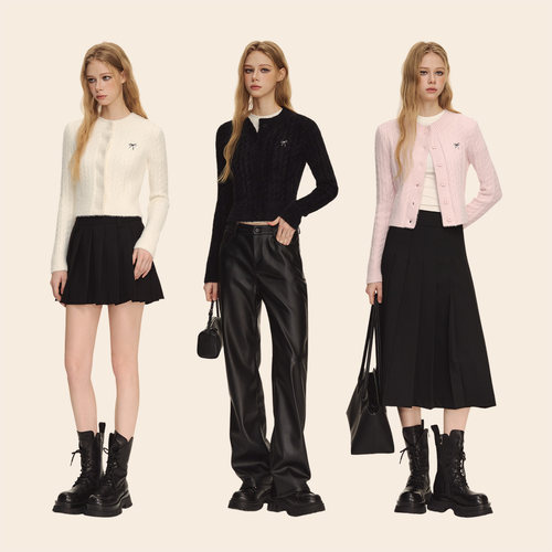 CLIMAXVISION仿貂毛开衫毛衣