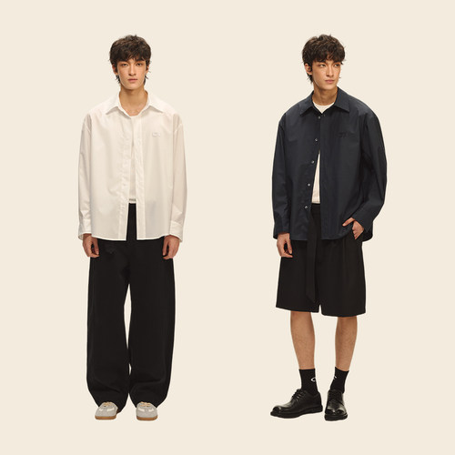 CLIMAXVISION贴布刺绣宽松衬衫