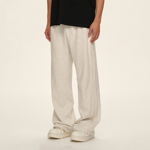 卫裤 CLIMAX 运动长裤 男女同款 VISION侧拼接毛边拼缝休闲直筒裤