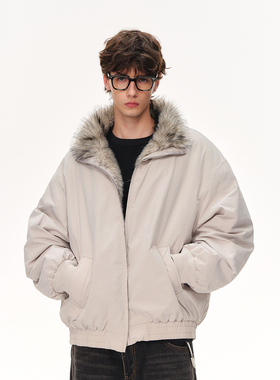 CLIMAX VISION座山雕仿貂毛内胆毛领加厚保暖bomber夹克外套防寒