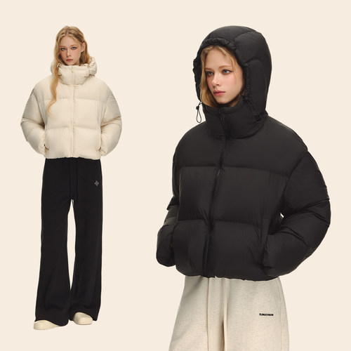 CLIMAXVISION短款连帽羽绒服