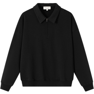 CLIMAX VISIONCV刺绣POLO领套头圆领卫衣男女同款美式复古上衣