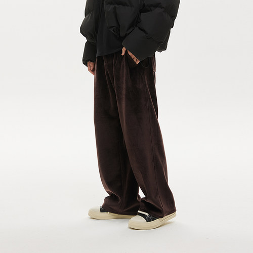 CLIMAXVISION复古双褶阔腿长裤