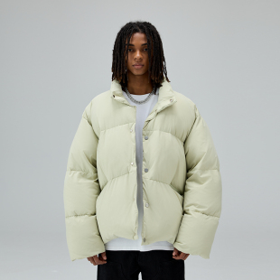 CLIMAX VISION立领廓形加厚保暖羽绒服无心别加厚面包服外套潮牌