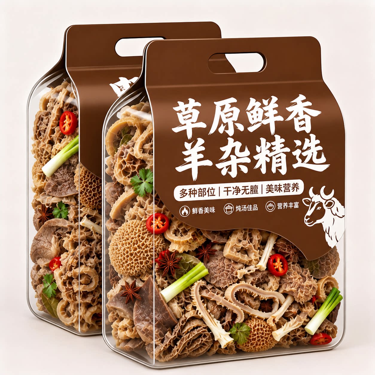 内蒙古羊杂官方旗舰店现做新鲜羊杂全套开袋加热即食半成品羊杂汤