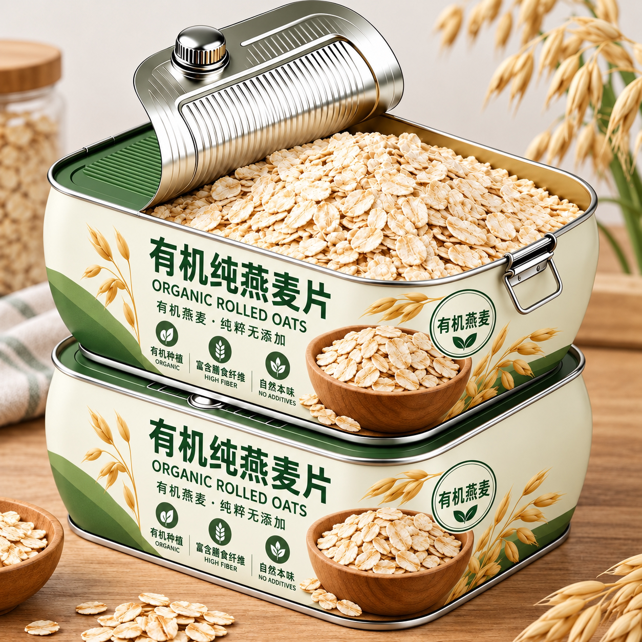 有机胚芽燕麦片官方旗舰店正品原味纯燕麦片第一名控糖主食营养餐