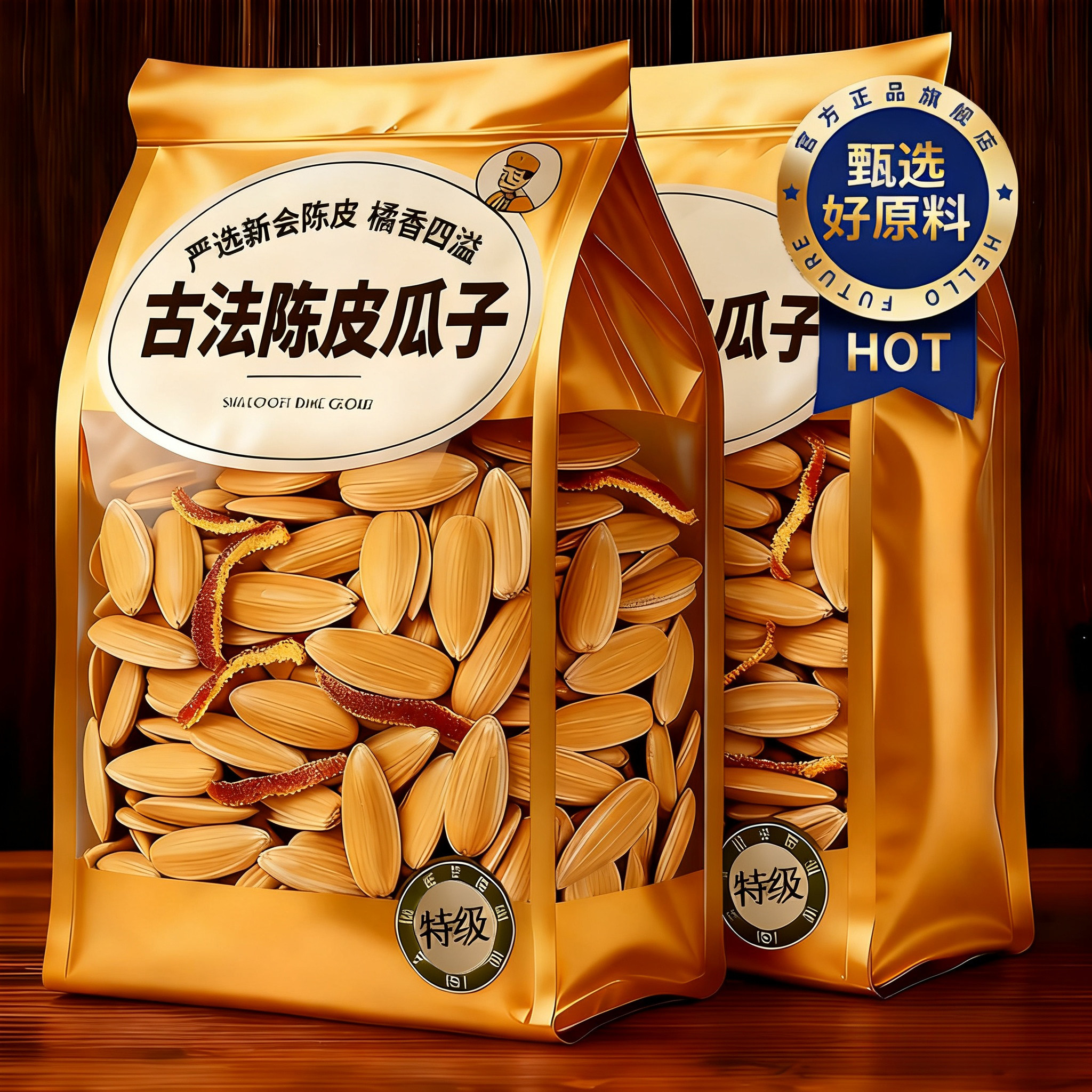 央妈推荐香橙味陈皮瓜子2025新货大颗粒网红休闲食品年货坚果批发,零食/坚果/特产,瓜子,淘宝优惠券,粉丝福利购,淘宝优惠卷