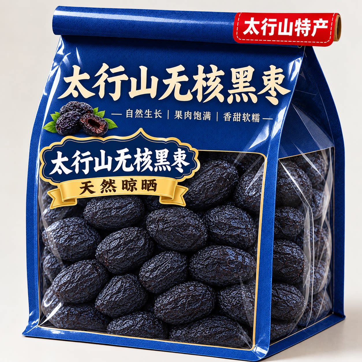 无核黑枣官方旗舰店正宗太行山无核乌黑枣特级乌枣野生黑枣君迁子