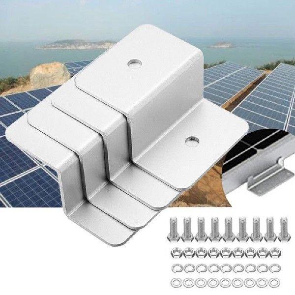 4/8pcs Solar Panel Mounting Z Brackets Aluminum