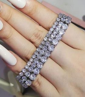 Tennis Brlet Female Zircon Gold Rose Gold Full Diamond Brlet