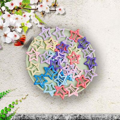 6pcs/lot 3CM Mini Star Hair Clip Kids Glitter Metal Hair Cl