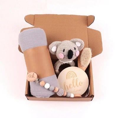5pcs/set Baby Rattle Grasping Toy with Crochet Detail,
