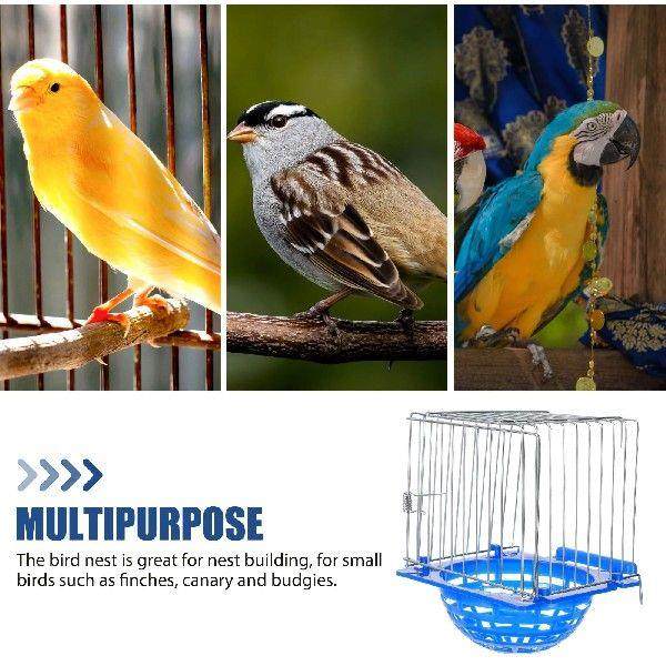 Bird Nest Hatching Holder Seeds Cage Canary Nesting Bowl