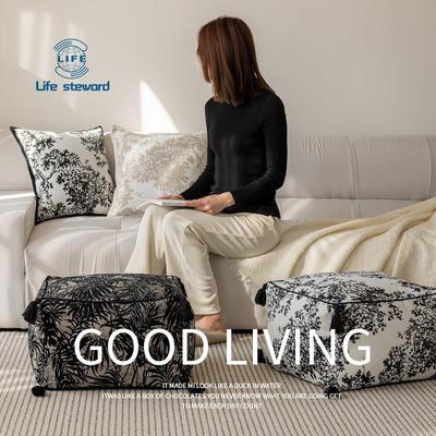法式黑白坐墩中式矮凳蒲团懒人沙发坐垫 Sitting PuTuan Cushion