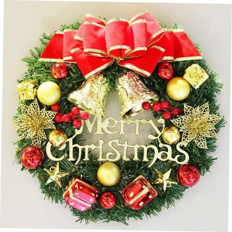 圣诞Christmas Garland Decorative door hanging Green wreath