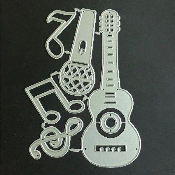 24TD Carbon Steel Cutting Dies Template Music Note Guitar