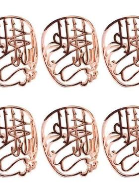 6Pcs Sturdy Serviette Ring Light Luxury Decorative Zinc