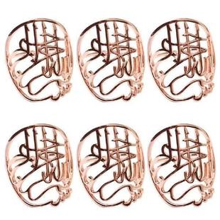Ring Serviette Light Luxury Zinc 6Pcs Decorative Sturdy