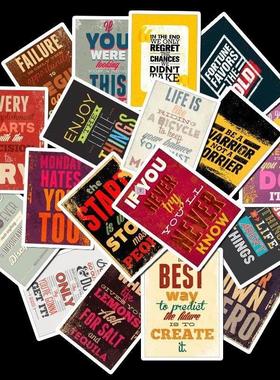 25PCS Motivational Typography Life Quotes Diary Stickers
