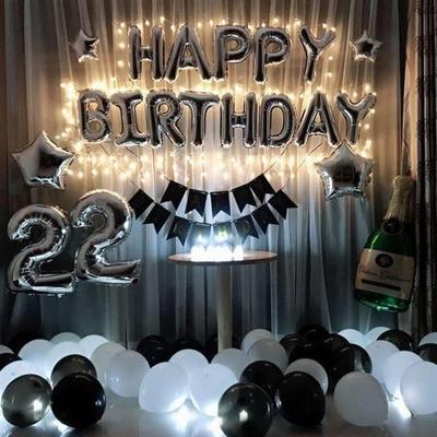 Happy birthday party aluminum film balloon letter decoration
