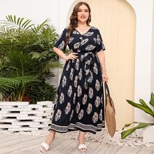 plus size women beach dress summer long dresses 大码连衣裙
