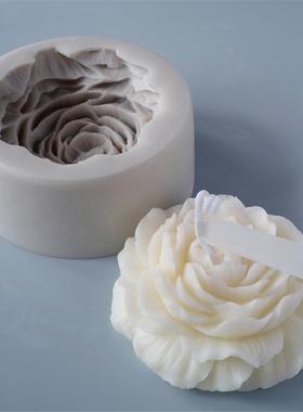 Large Peony Lotus Tulip Flower Candle Mold Handmade Soap Aro