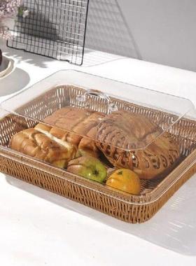 Bread Basket with Lid Tabletop Food Serving Basket Fruit