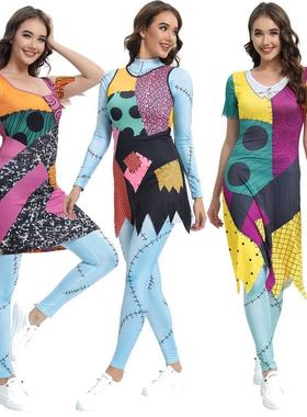 Christmas Horror Sally Cosplay Costume Halloween Zombie Funn
