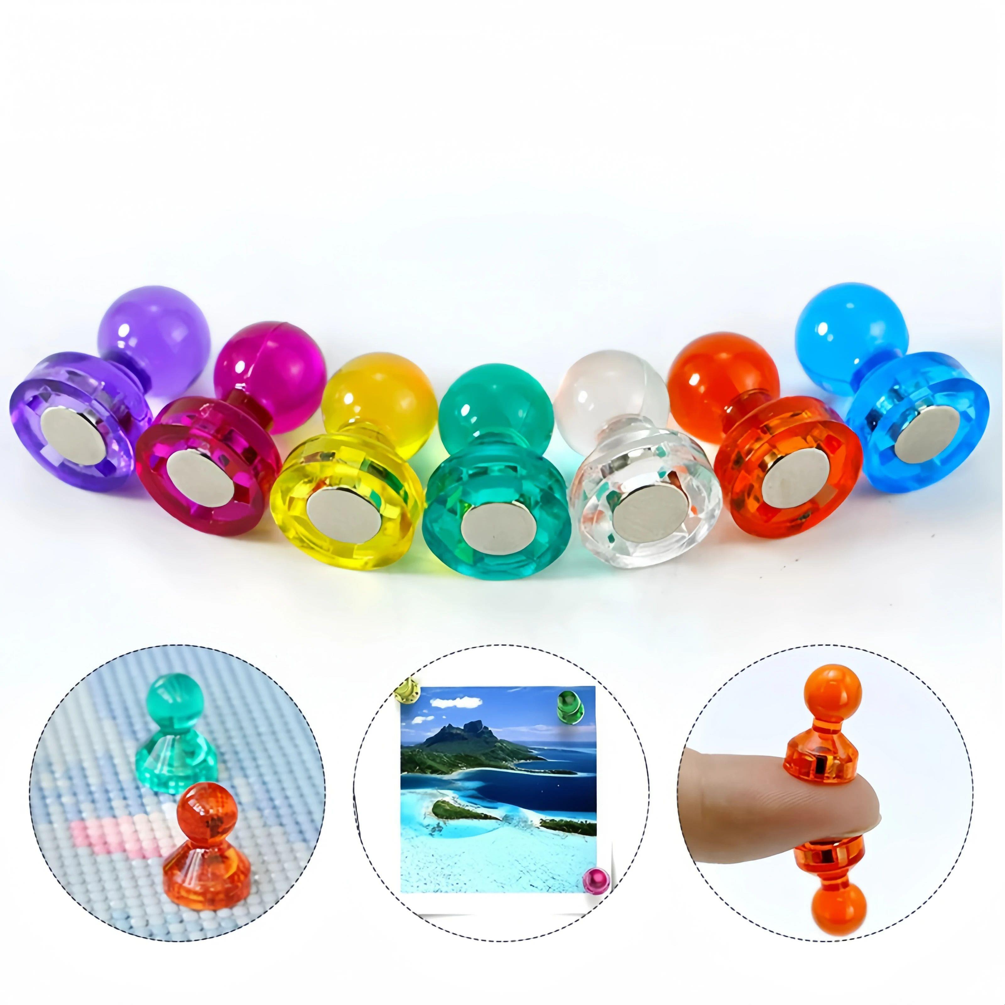 Neodymium Magnet for Fridge, Magnetic Push Pin, Perfect Magn