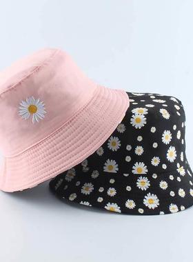 Summer Daisies Bucket Hat Women Fashion Cotton Beach Sun Hat