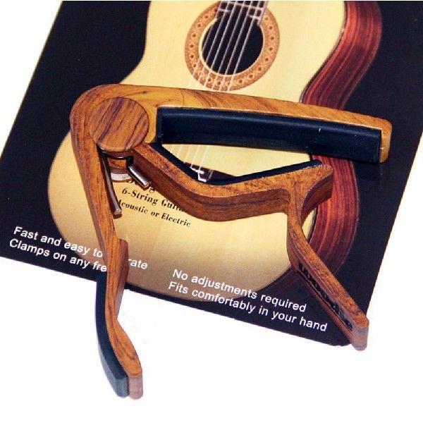 Easy to Use Guitar Capo Acoustic Wood Grain Stable
