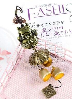 Retro Kirin Mascot Metal Wind Chime Pendant Copper Bell