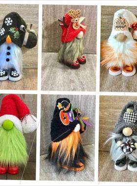 Faceless doll standing BOO doll pumpkin Christmas doll