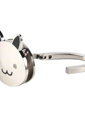 Cartoon Foldable Silver Tone Handbag Hook Antislip Rubber