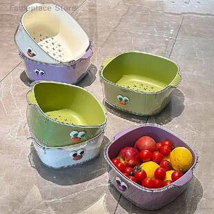 drain dopamine basket household fruit Double cute layer