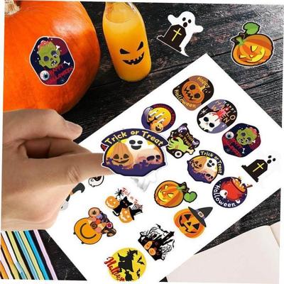 Halloween Pumpkin Skull Stickers Decorative gift bag万圣贴纸