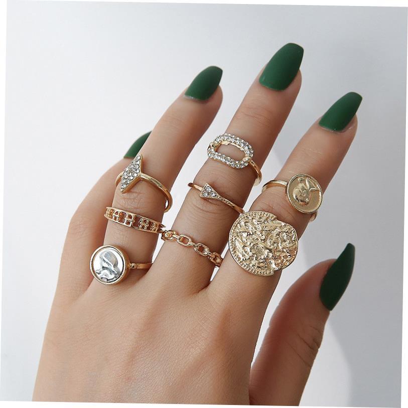 Finger Rings Set Women Knuckle Rings Female Jewelry 戒指组套