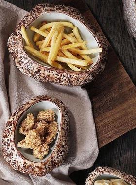 Creative Antique Ceramic Shaped Tableware Seafood Sashimi