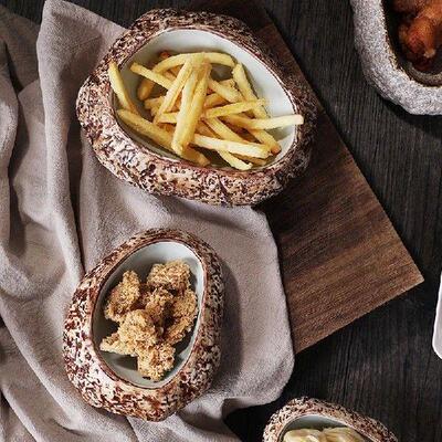 Creative Antique Ceramic Shaped Tableware Seafood Sashimi